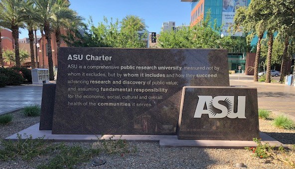 Engraved ASU mission statement