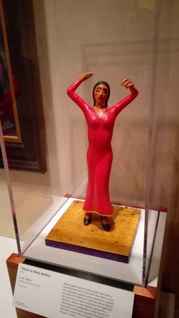 Luis Tapia sculpture titled "Tribute to Maria Benitez"