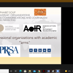 Slide showing some important academic and professional associations