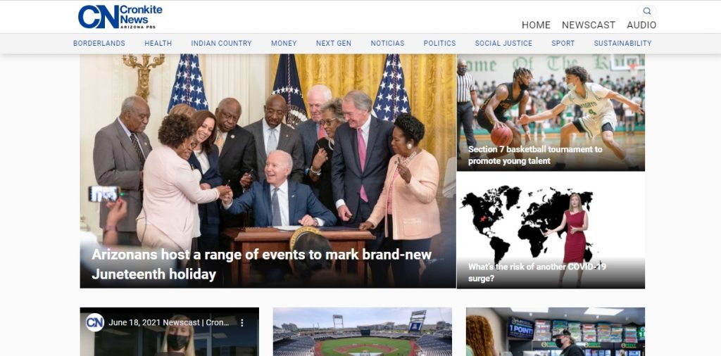 Cronkite News homepage