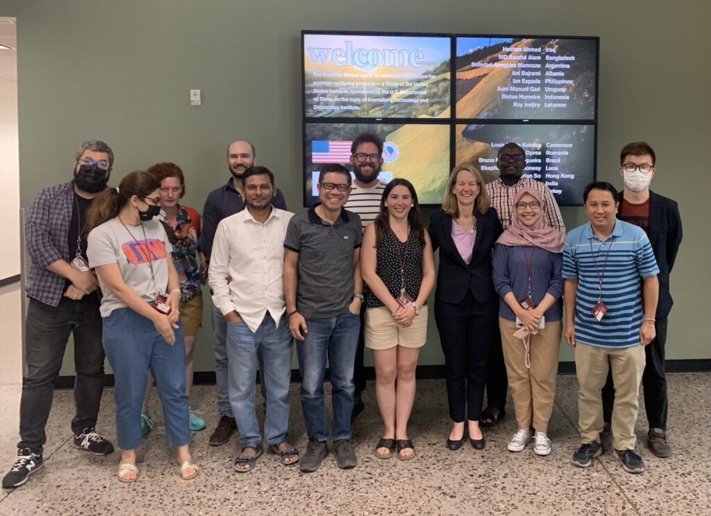 SUSI Scholars pose with Kris Mayes at the Cronkite School