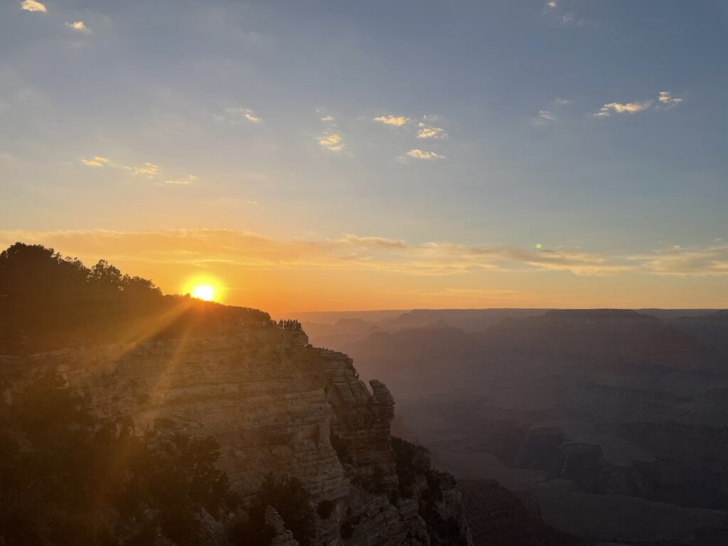 Magnificent sunset at Mather Point