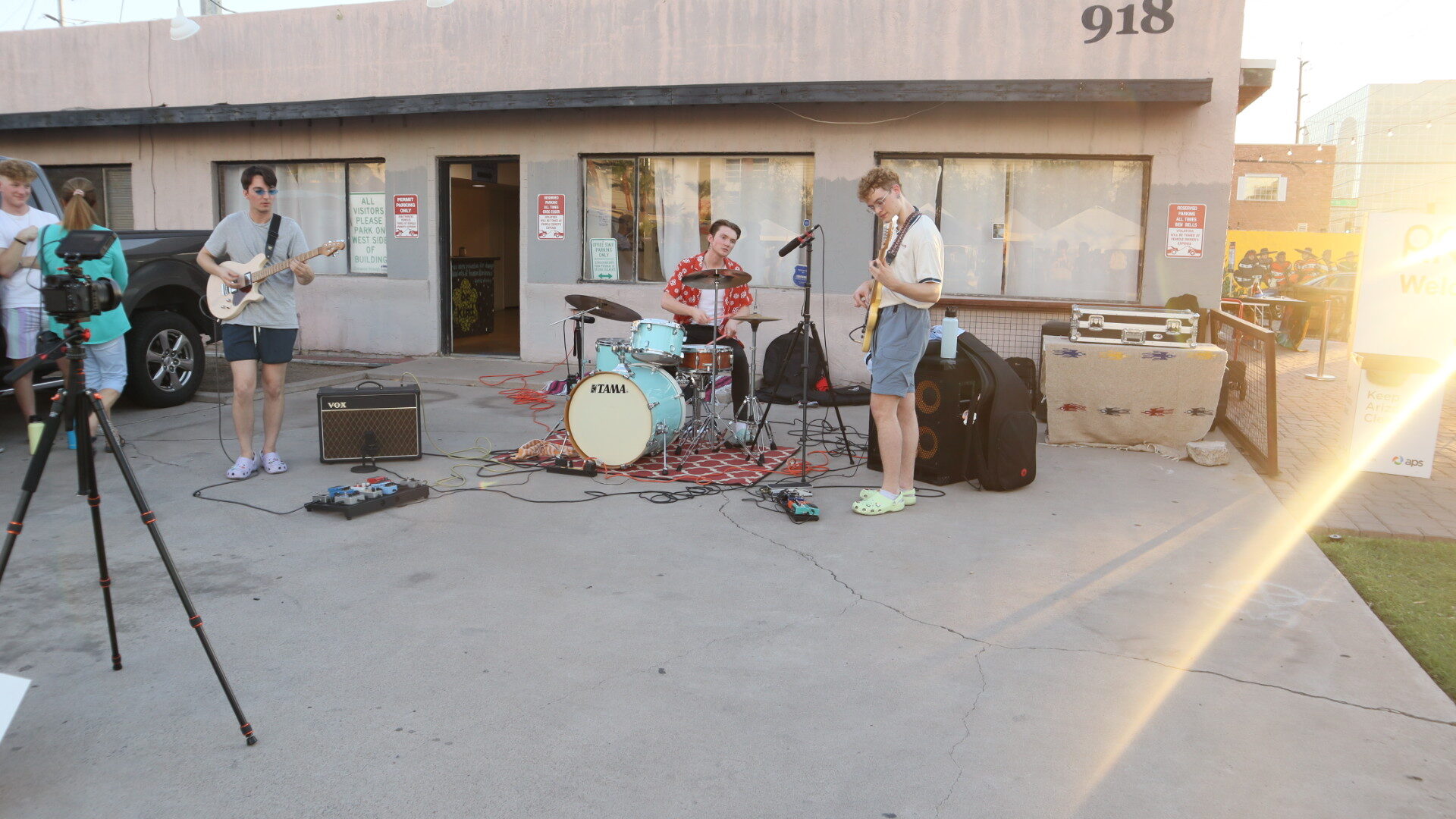 A band plays on a patio in Phoenix