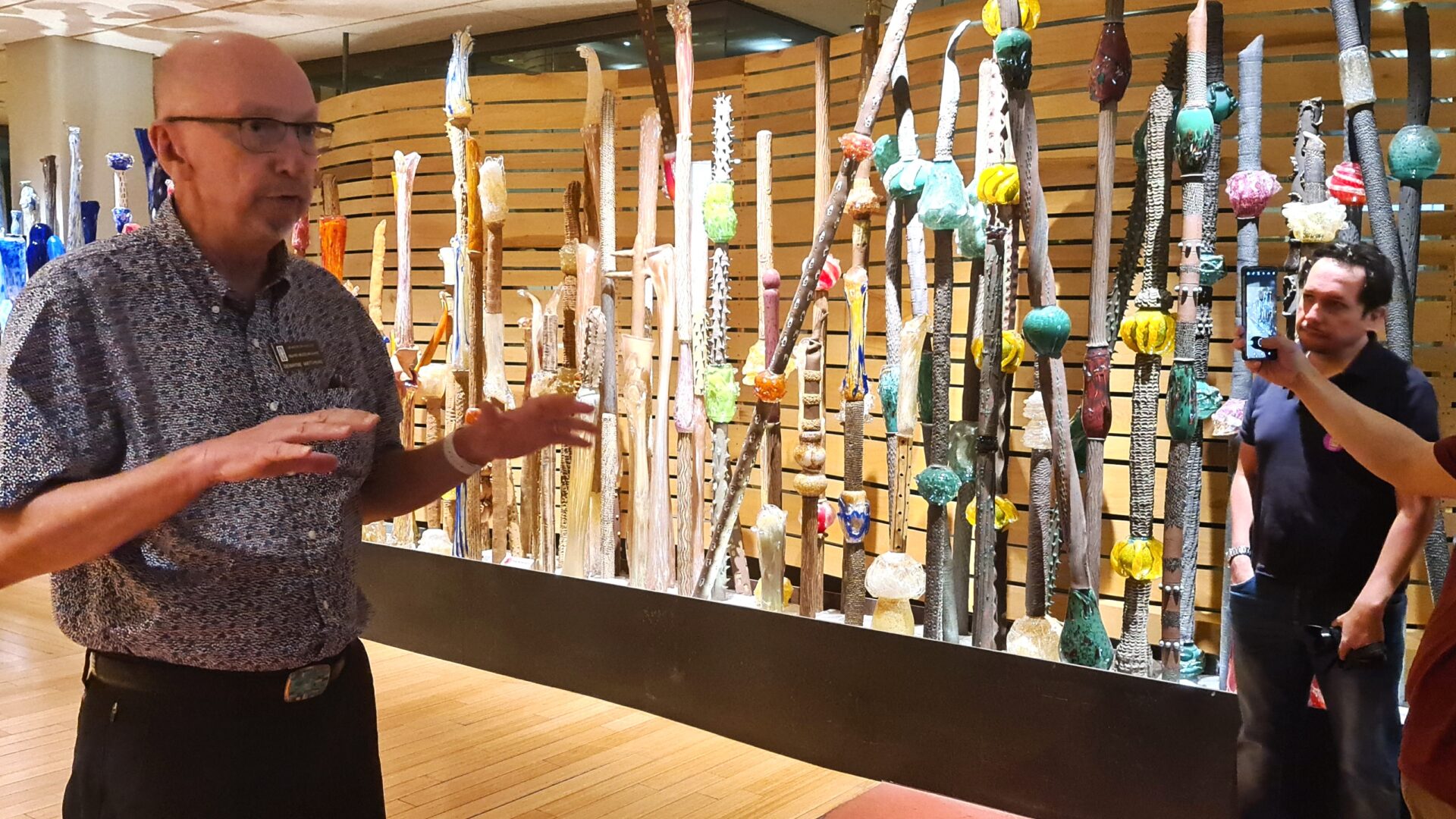 Heard Museum docent Matthews contextualizes Indigenous art for the scholars