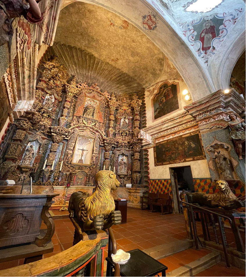 The altar of San Xavier del Bay Mission near Tucson