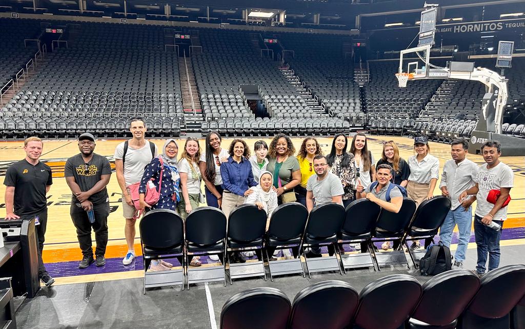 The scholars on the sidelines of the Phoenix Suns basketball cout