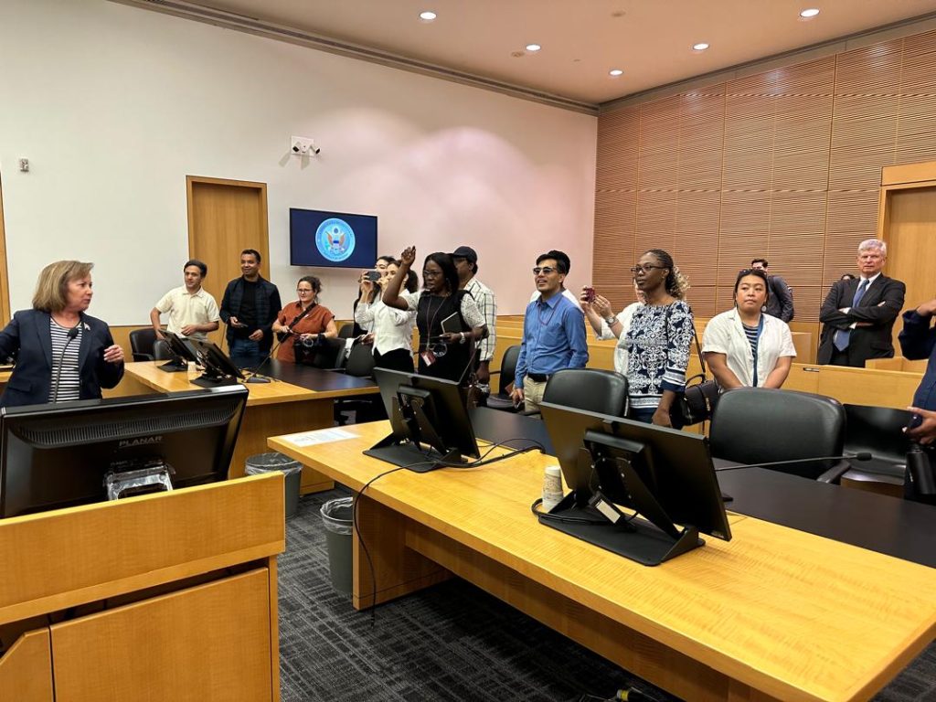 Another shot of the scholars in a courtroom for the right reasons