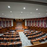 A shot from the gallery of the Arizona State Legislature in its purest form, with no legislators present